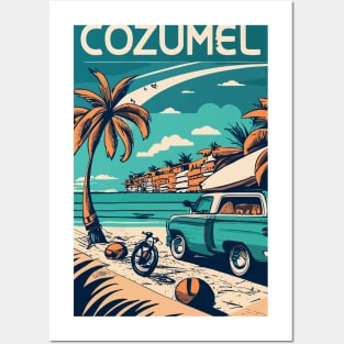 A Vintage Travel Art of Cozumel - Mexico Posters and Art